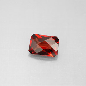 Granate almandino rojo natural de 1,06 ct, corte esmeralda, VVS-VS
