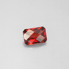 Granate almandino rojo natural de 1,06 ct, corte esmeralda, VVS-VS