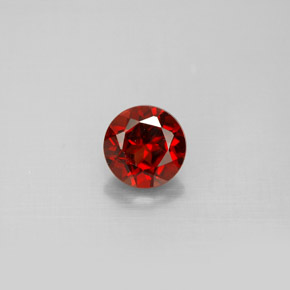 granate almandino Rojo oscuro natural de 1.20 ct, Corte Redondo, VS