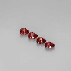Gemas de granate almandino rojo natural de  ct, forma de corazón, VVS-VS