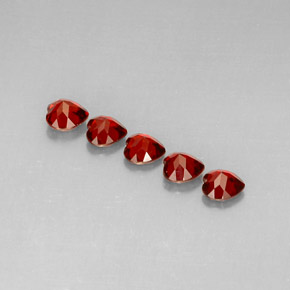Gemas de granate almandino rojo natural de  ct, forma de corazón, VVS-VS