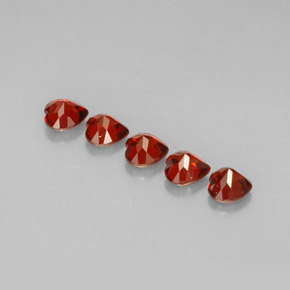 Gemas de granate almandino rojo natural de  ct, forma de corazón, VVS-VS