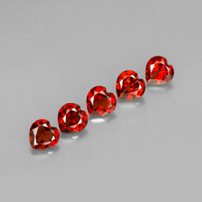 Gemas de granate almandino rojo natural de  ct, forma de corazón, VVS-VS
