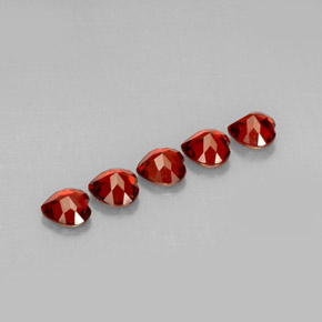 Gemas de granate almandino rojo natural de  ct, forma de corazón, VVS-VS