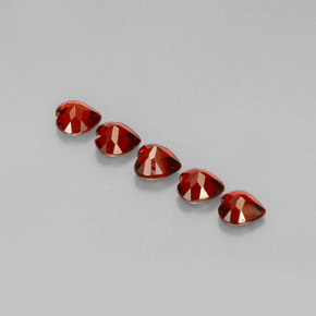 Gemas de granate almandino rojo natural de  ct, forma de corazón, VVS-VS