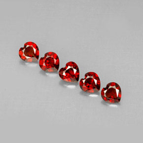 Gemas de granate almandino rojo natural de  ct, forma de corazón, VVS-VS