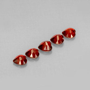 Gemas de granate almandino rojo natural de  ct, forma de corazón, VVS-VS