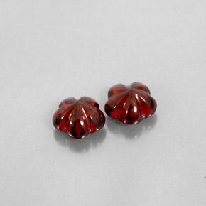 Gemas de granate almandino rojo natural de 3,57 ct, transparente, transparente / translúcido