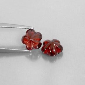 Gemas de granate almandino rojo natural de 3,57 ct, transparente, transparente / translúcido