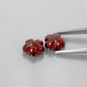 Gemas de granate almandino rojo natural de 3,57 ct, transparente, transparente / translúcido