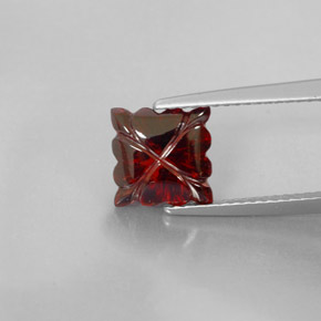 Granate almandino rojo natural de 3,15 ct, transparente, transparente / translúcido