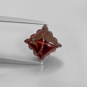 Granate almandino rojo natural de 3,15 ct, transparente, transparente / translúcido