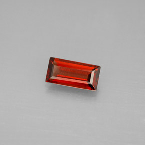 Granate almandino rojo natural de 0,91 ct, baguette, VVS-VS
