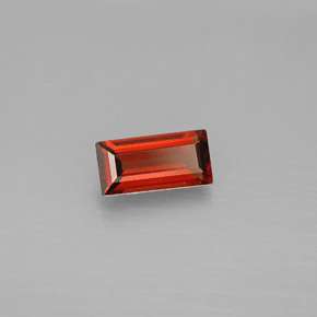 Granate almandino rojo natural de 0,91 ct, baguette, VVS-VS