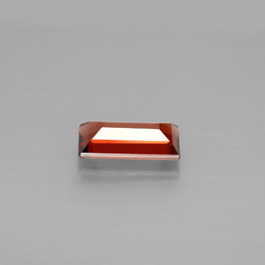 Granate almandino rojo natural de 0,91 ct, baguette, VVS-VS