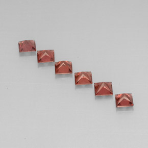 Gemas de granate almandino rojo natural de  ct, cuadrado, VVS-VS