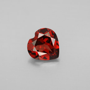 Granate almandino rojo natural de 1,31 ct, forma de corazón, VVS-VS