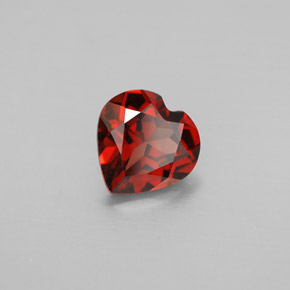 Granate almandino rojo natural de 1,31 ct, forma de corazón, VVS-VS
