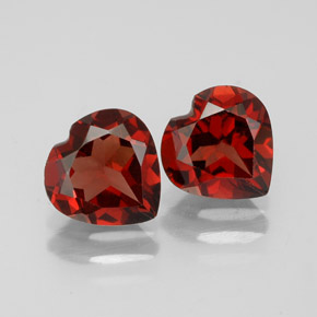 Gemas de granate almandino rojo natural de  ct, forma de corazón, VVS-VS