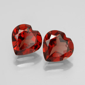Gemas de granate almandino rojo natural de  ct, forma de corazón, VVS-VS