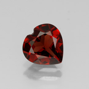 Granate almandino rojo natural de 1,37 ct, forma de corazón, VVS