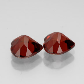 Gemas de granate almandino rojo natural de  ct, forma de corazón, VVS-VS