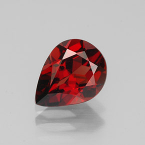 Granate almandino rojo natural de 1,84 ct, en forma de pera, VS