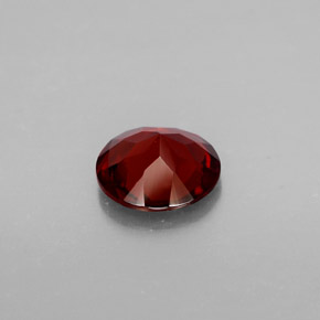 granate almandino Rojo oscuro natural de 1.24 ct, Corte Redondo, VVS-VS