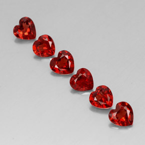 Gemas de granate almandino rojo natural de  ct, forma de corazón, VVS-VS