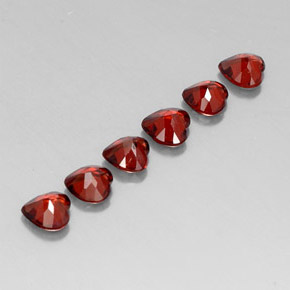Gemas de granate almandino rojo natural de  ct, forma de corazón, VVS-VS