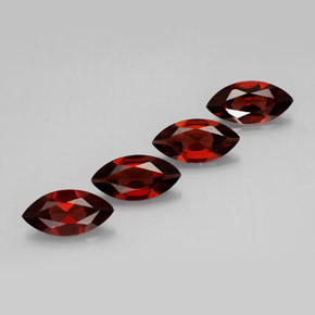 Gemas de granate almandino rojo natural de  ct, marquesa, VVS-VS
