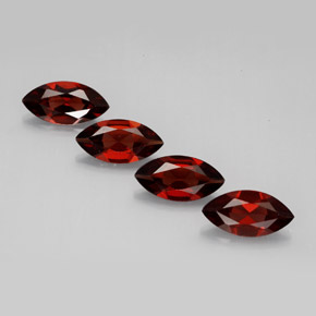 Gemas de granate almandino rojo natural de  ct, marquesa, VVS-VS