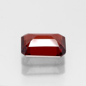 Granate almandino rojo natural de 1,28 ct, corte esmeralda, VS
