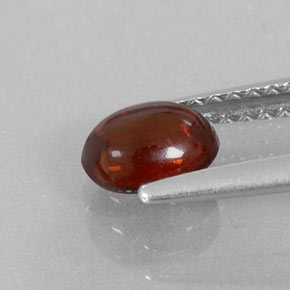 Granate almandino rojo natural de 0,92 ct, transparente, transparente / translúcido