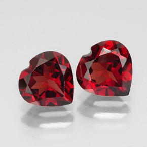 Gemas de granate almandino rojo natural de  ct, forma de corazón, VVS-VS