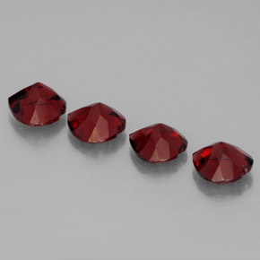 Gemas de granate almandino rojo natural de  ct, forma de corazón, VVS-VS