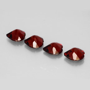 Gemas de granate almandino rojo natural de  ct, forma de corazón, VVS-VS