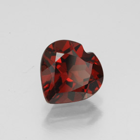 Granate almandino rojo intenso natural de 1,53 ct, forma de corazón, VVS