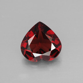 Granate almandino rojo natural de 1,32 ct, forma de corazón, VVS