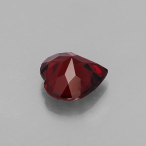 Granate almandino rojo natural de 1,32 ct, forma de corazón, VVS