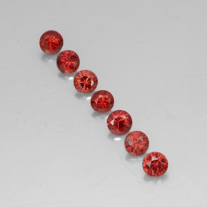 Gemas de granate almandino Rojo oscuro natural de  ct, Corte Redondo, VVS-VS