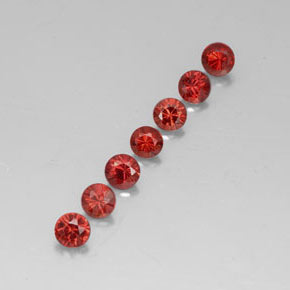 Gemas de granate almandino Rojo oscuro natural de  ct, Corte Redondo, VVS-VS