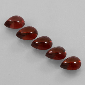 Gemas de granate almandino rojo natural de  ct, transparente, transparente / translúcido