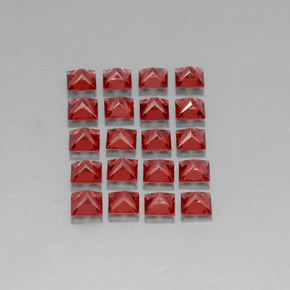 Gemas de granate almandino rojo natural de  ct, cuadrado, VVS-VS