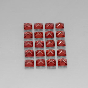 Gemas de granate almandino rojo natural de  ct, cuadrado, VVS-VS