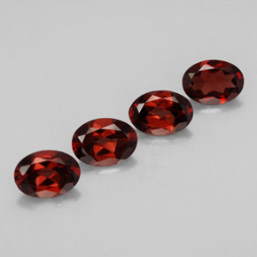 Gemas de granate almandino rojo natural de  ct, corte óvalo, VVS-VS
