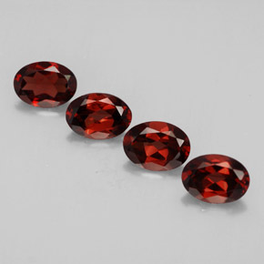 Gemas de granate almandino rojo natural de  ct, corte óvalo, VVS-VS