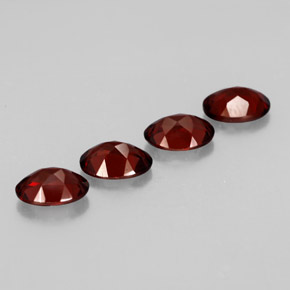 Gemas de granate almandino rojo natural de  ct, corte óvalo, VVS-VS