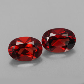 Gemas de granate almandino rojo natural de  ct, corte óvalo, VVS