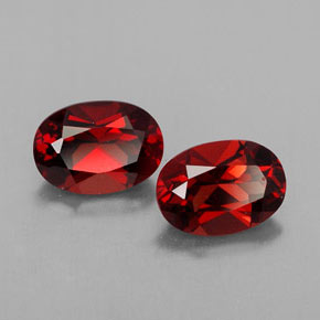 Gemas de granate almandino rojo natural de  ct, corte óvalo, VVS